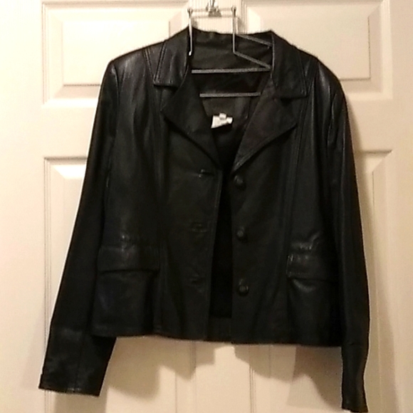 Leather Ranch Vtg Black Jacket (3) - Picture 1 of 1